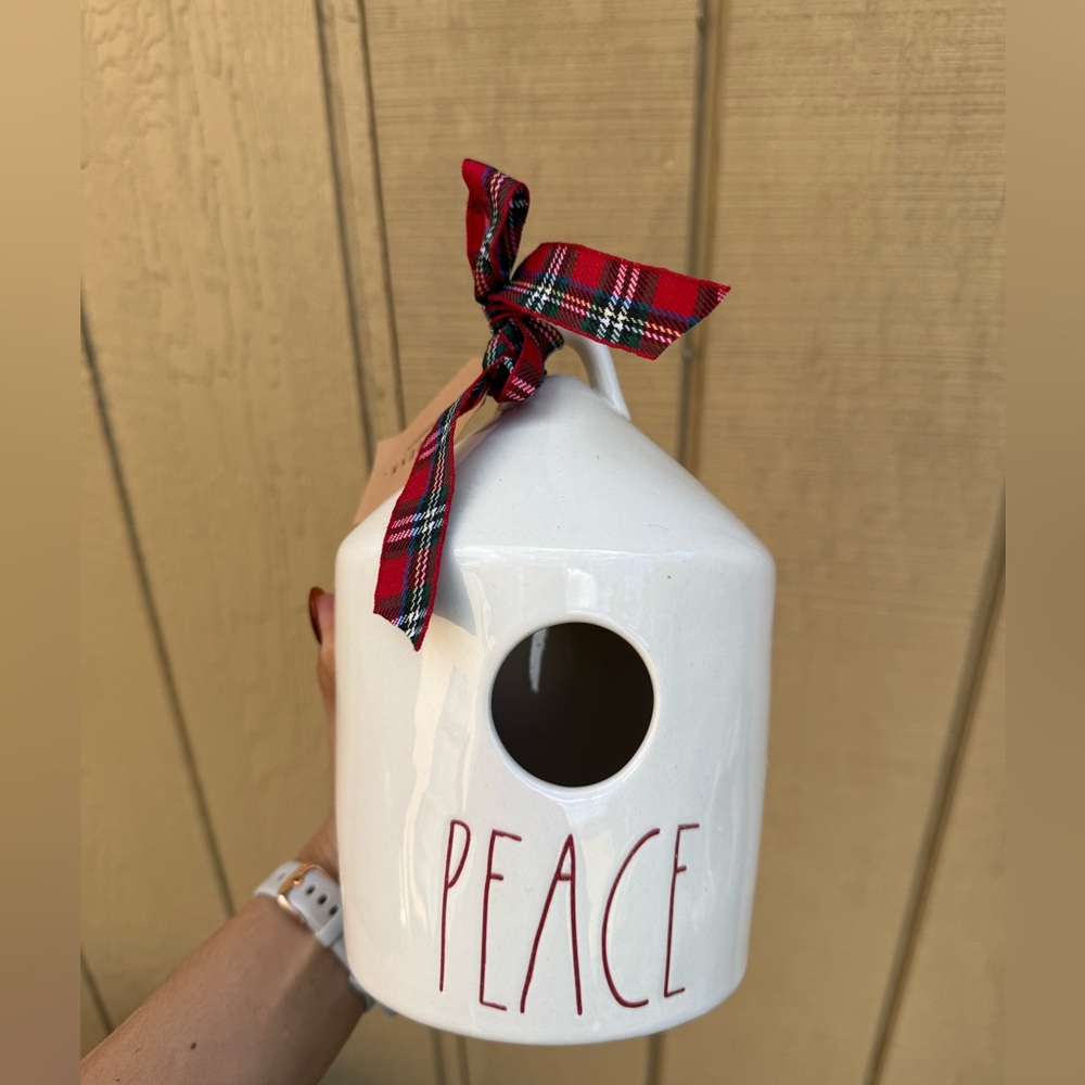 Rae Dunn Christmas bird house